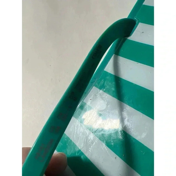 Coach Green and White Striped Sandals - Picture 2 of 3